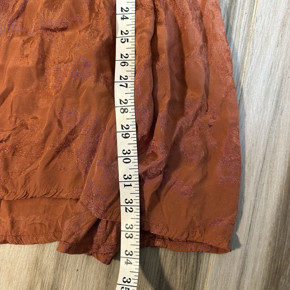 Natural Life Dress Rust Orange Size M Floral Babydoll Mini Boho Gypsie Western - Picture 9 of 9